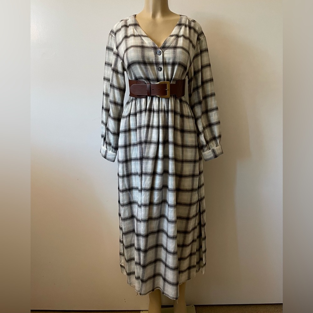 Madewell plaid maxi dress